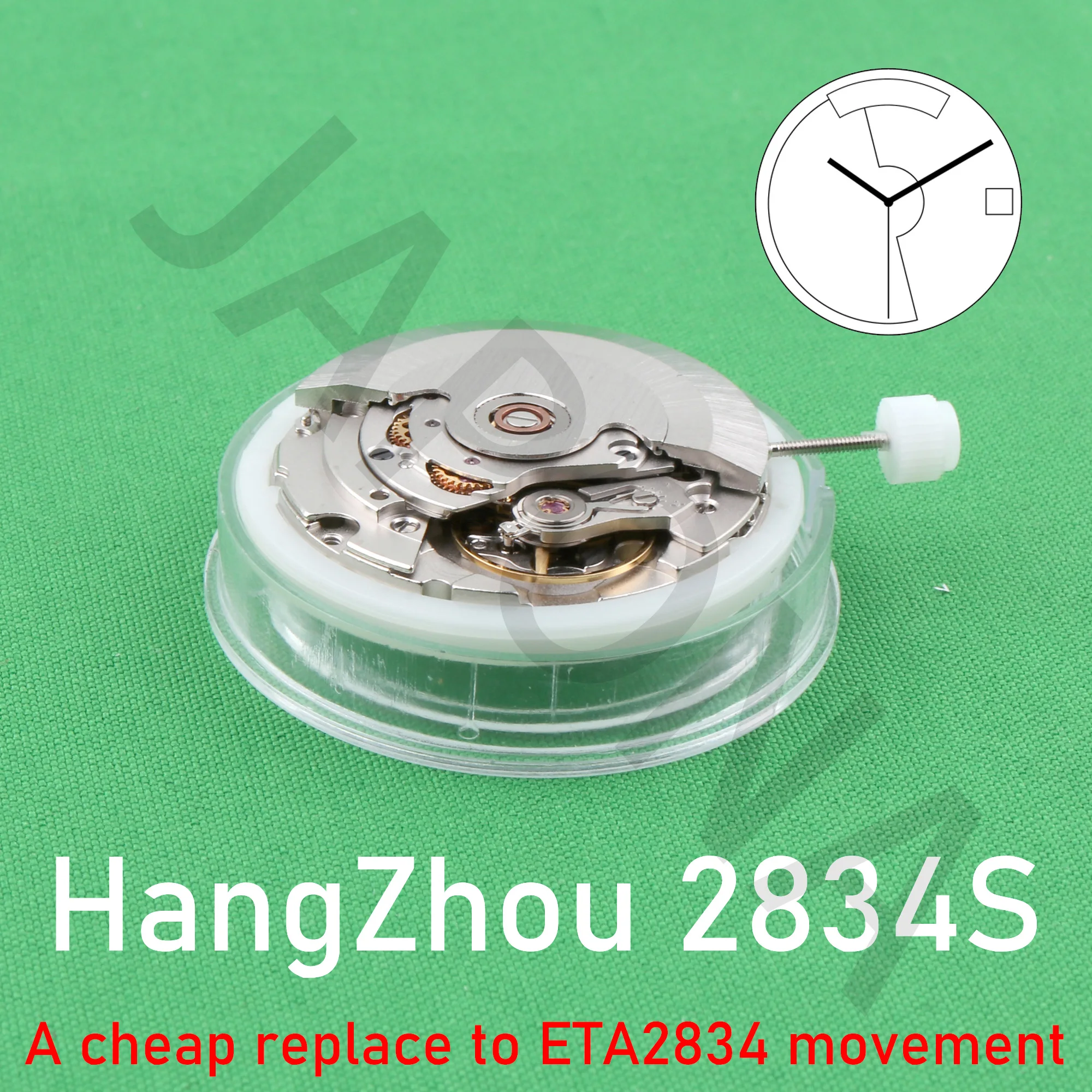 china HZ 2834 movement silvery Replace ETA 2834 movement fully automatic movement No lettering no logo hangzhou2834 silvery