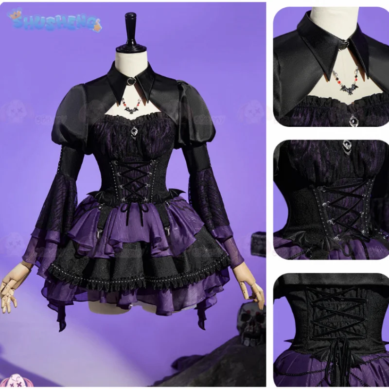 Фото Monster Cos High Elissabat Косплей Костюм Женский Хэллоуин вечерние фантазийная форма платье реквизит носки брошь Лолита сладкий новый комплект №1