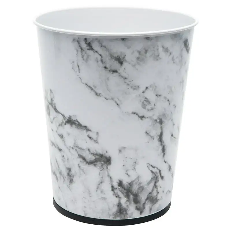 

gal Bathroom Trash Can Wastebasket, Marble