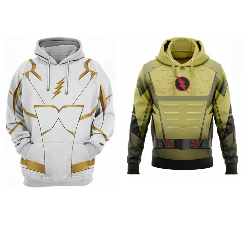

Толстовка для косплея Flash Wally West, толстовка с капюшоном с 3D принтом для мужчин и женщин, фантазия, супергерой, Повседневная Уличная одежда, пуловер, маскировка