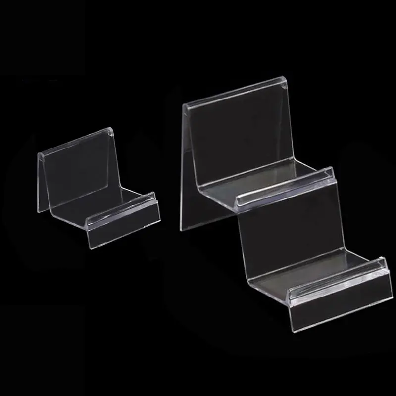 1PCS Acrylic Transparent Display Shelf Mobile book Wallet Glasses Rack single/double layers Jewellery Display Stand Packaging
