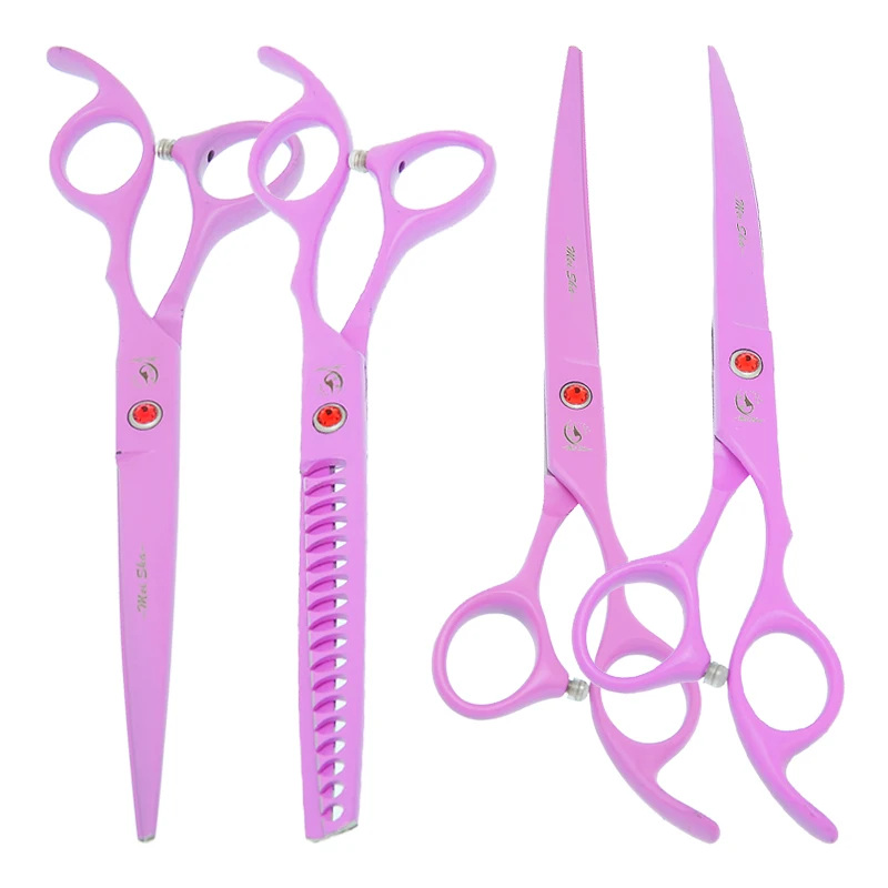 

Профессиональные ножницы Meisha для ухода за питомцами, 7 дюймов, набор изогнутых ножниц, японские стальные инструменты для стрижки волос с жив...