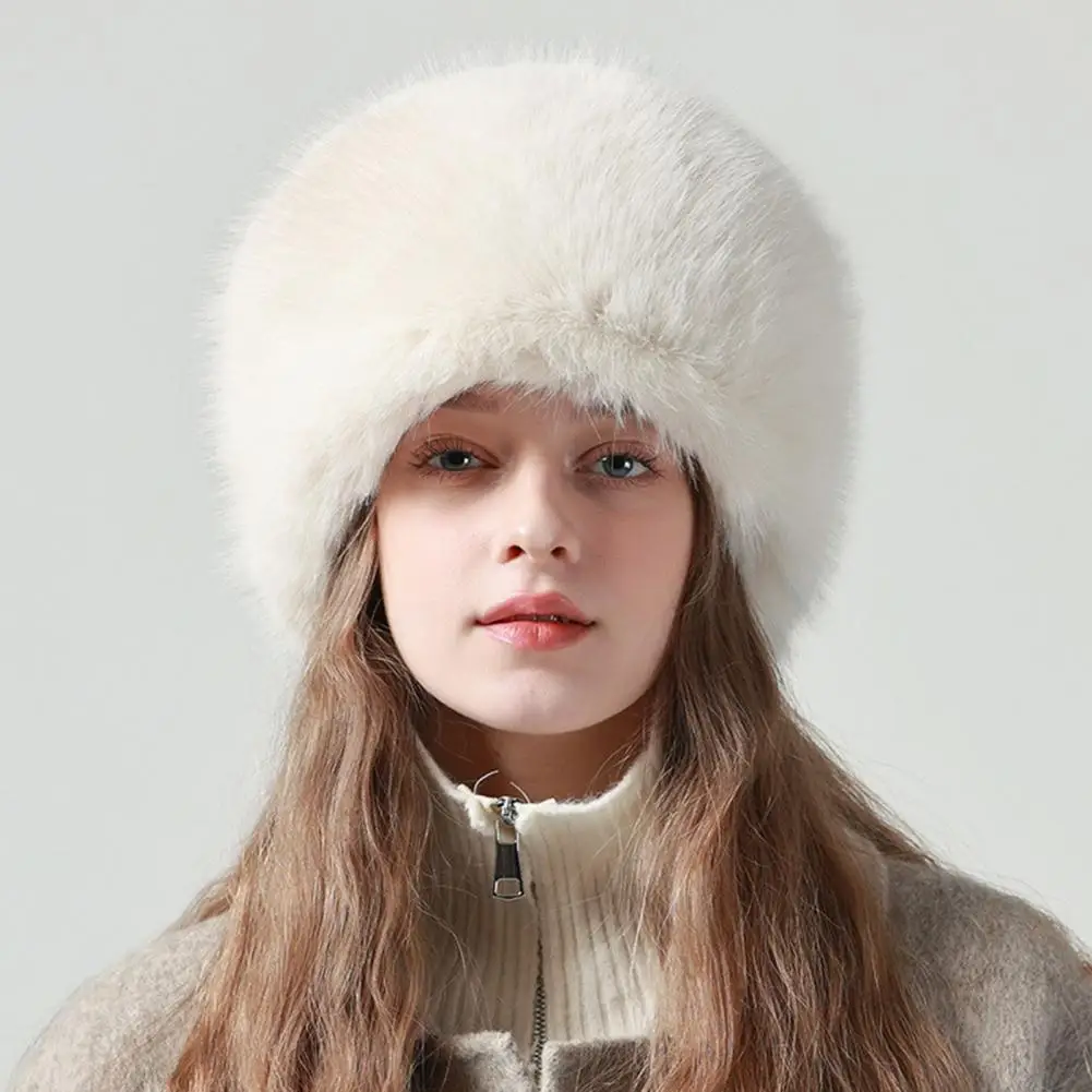 

Unisex Thermal Hat Cozy Stylish Women's Winter Hat Soft Faux Fur Windproof Design Ear Protection For Outdoor Activities