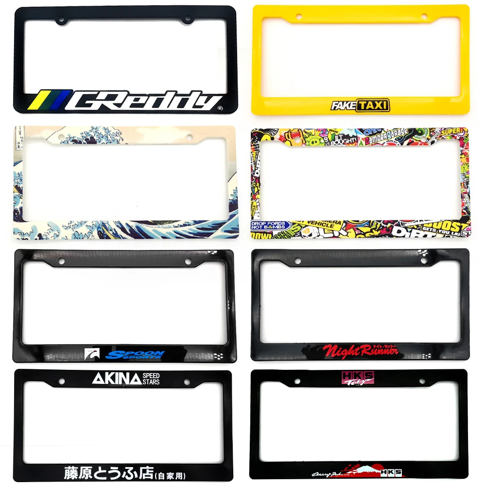1 Пара (2 Шт.) JDM Racing Style Стандартная Рамка Номерного Знака Из АБС-пластика Для