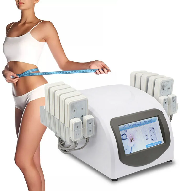 

Ready Stock Body Slimming Shaping Machine Weight Loss Liposuction 650nm Diode Laser 14 Probe Lipo Pads Massager Home Use Salon