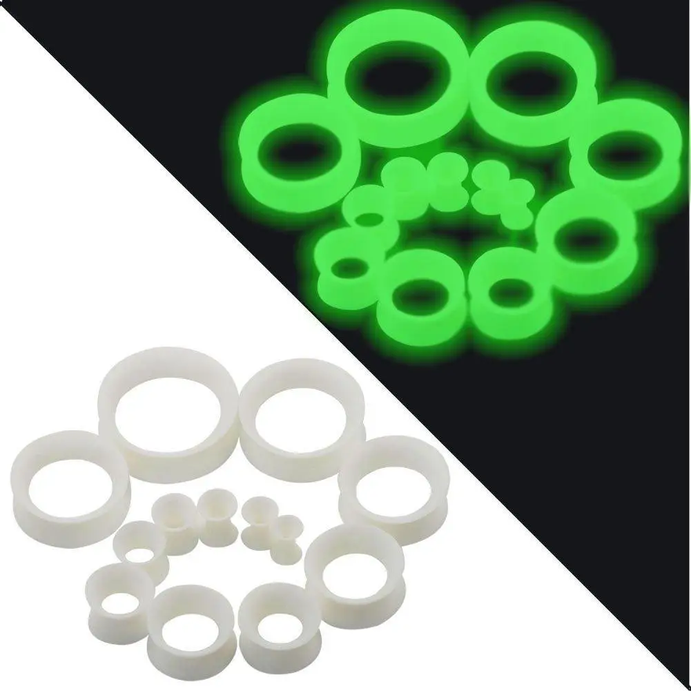 

Силиконовые тоннели для пирсинга белые 2 шт.