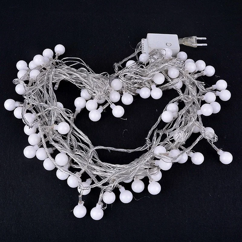 10 м/33 фута красивая теплая белая 100 светодиодов 8 режимов шариковая гирлянда сказочные огни Рождественская елка Сад Церемония фестиваль ЕС 220 В