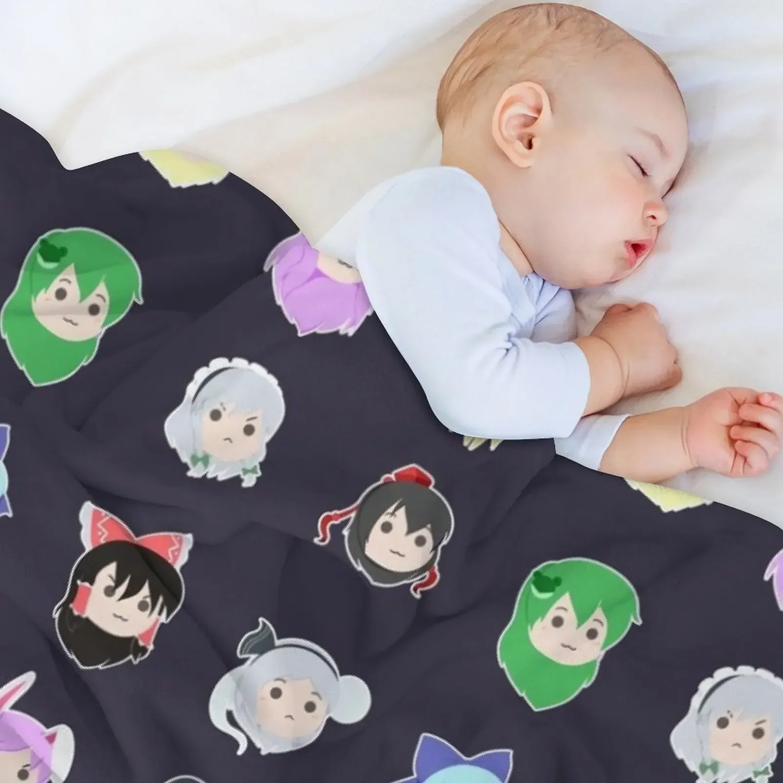 Touhou Headcuties [Estampado] (Прозрачная версия) Плед-одеяло в клетку Детский диван Пледы