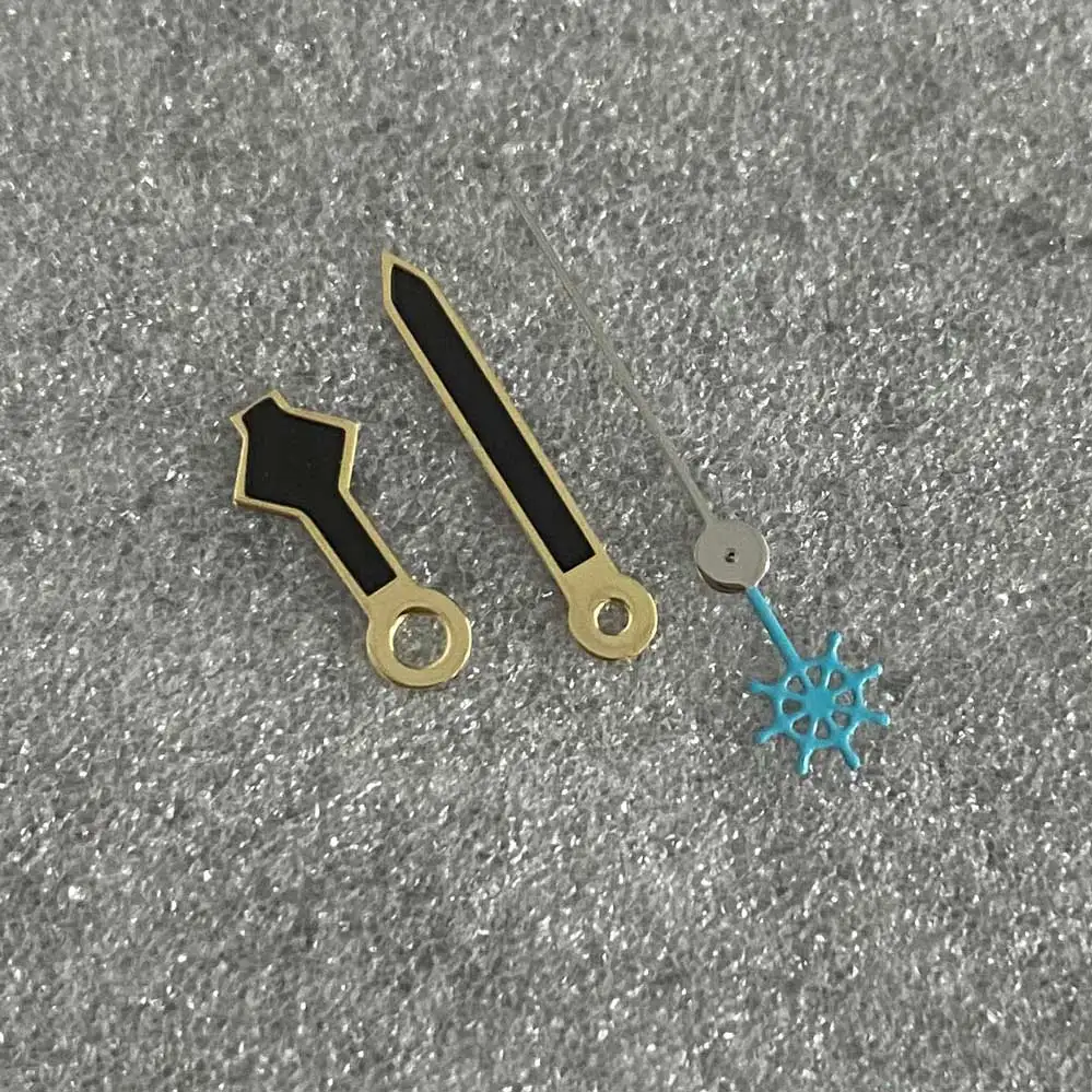 Phnom Penh Black Glow-free Spider Web Seconds Three-pronged Seconds Watch Hands Fit NH35 NH36 4R 7S Automatic Movement