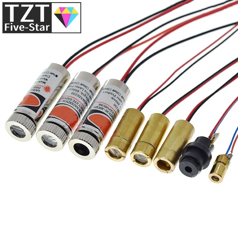 650 нм 5 мВт красная точка/линия/крест лазерный модуль стеклянная линза