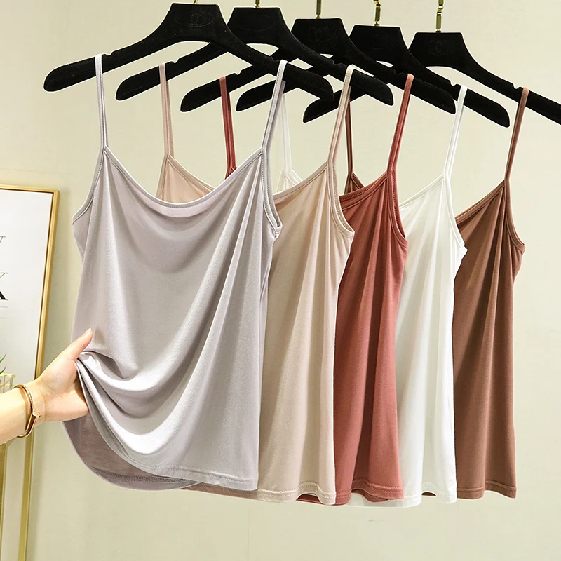 Женская майка из модала летняя тонкая внутренняя одежда нижняя рубашка без