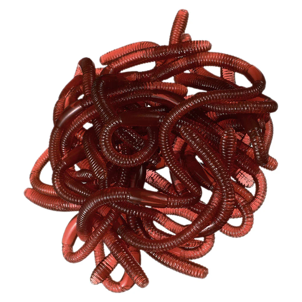

30 Pcs Artificial Earthworm Toy Faux Worms Model Fake Models Disgusting Earthworms Figures Plastic Trick Props