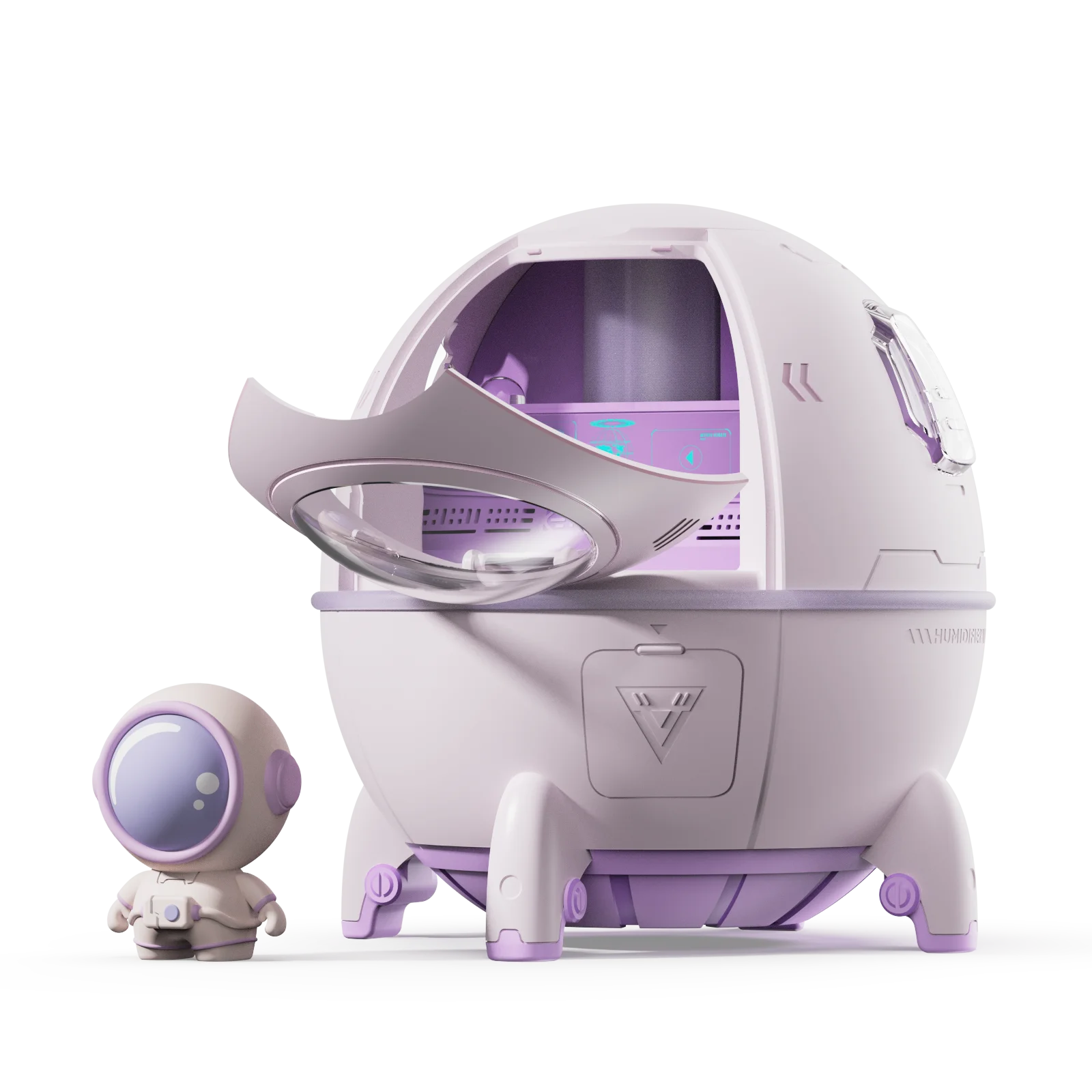 

Ультразвуковой Увлажнитель Воздуха Cosmic Capsule 220 Мл С USB, LED-подсветкой И Функцией Ароматерапии, Дизайн «Космонавт»