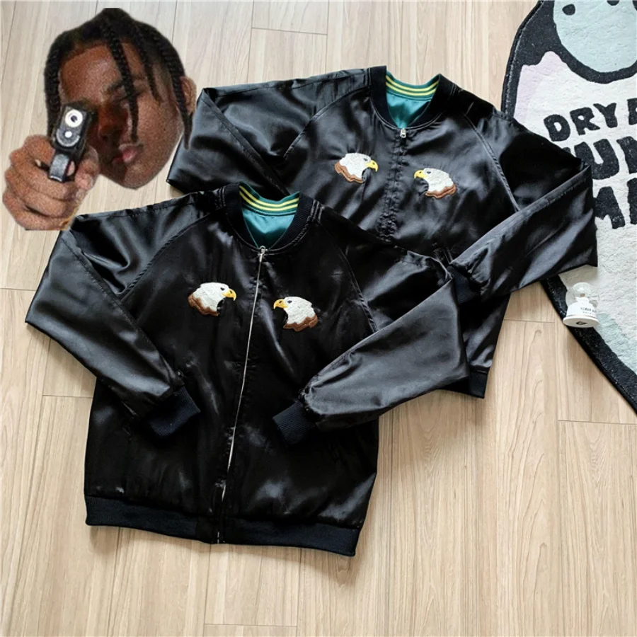 

New Reversible Human Made Jacket Men Women 1:1 Best Quality Heavy Fabric Duck Embroidered Couple Coats