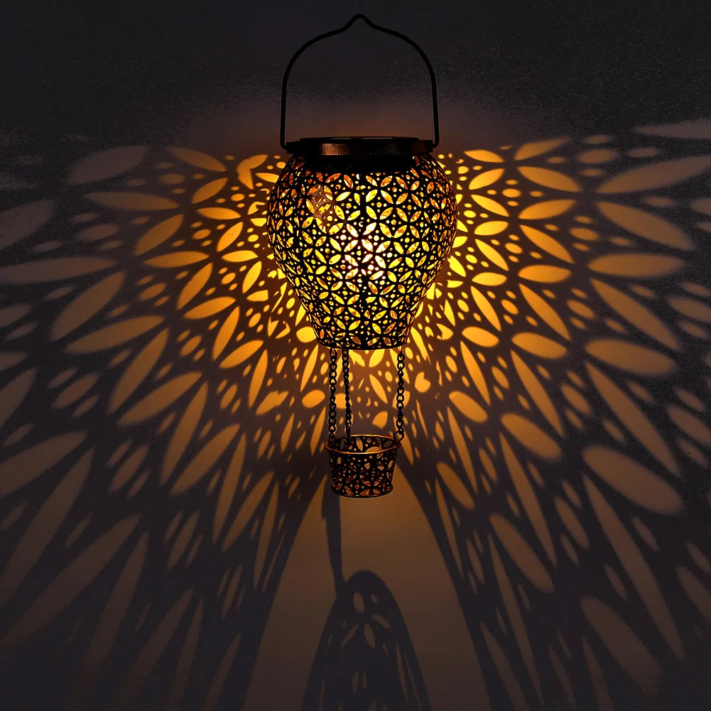 

Garden Solar Hollow Light Metal Iron Outdoor Decorative Lamp for Patio Lawn Yard Deck Tree Party Hanging Ornament