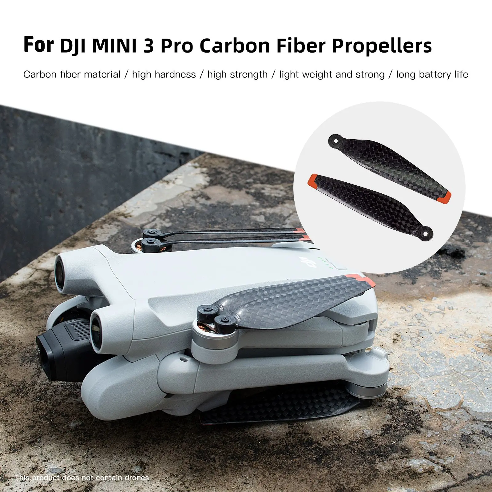 

New Light Weight Replacement Wing Fans Props Carbon Fiber Propellers Blade For DJI Mini 3 Pro