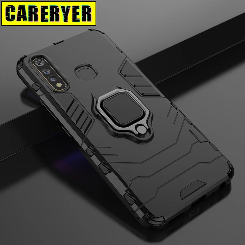 

CARERYER Shockproof Finger Ring Bracket Phone Case For VIVO U1 U3 U3x U10 Anti Fall Armor Car Holder Cover for VIVO U 1 3 3X 10