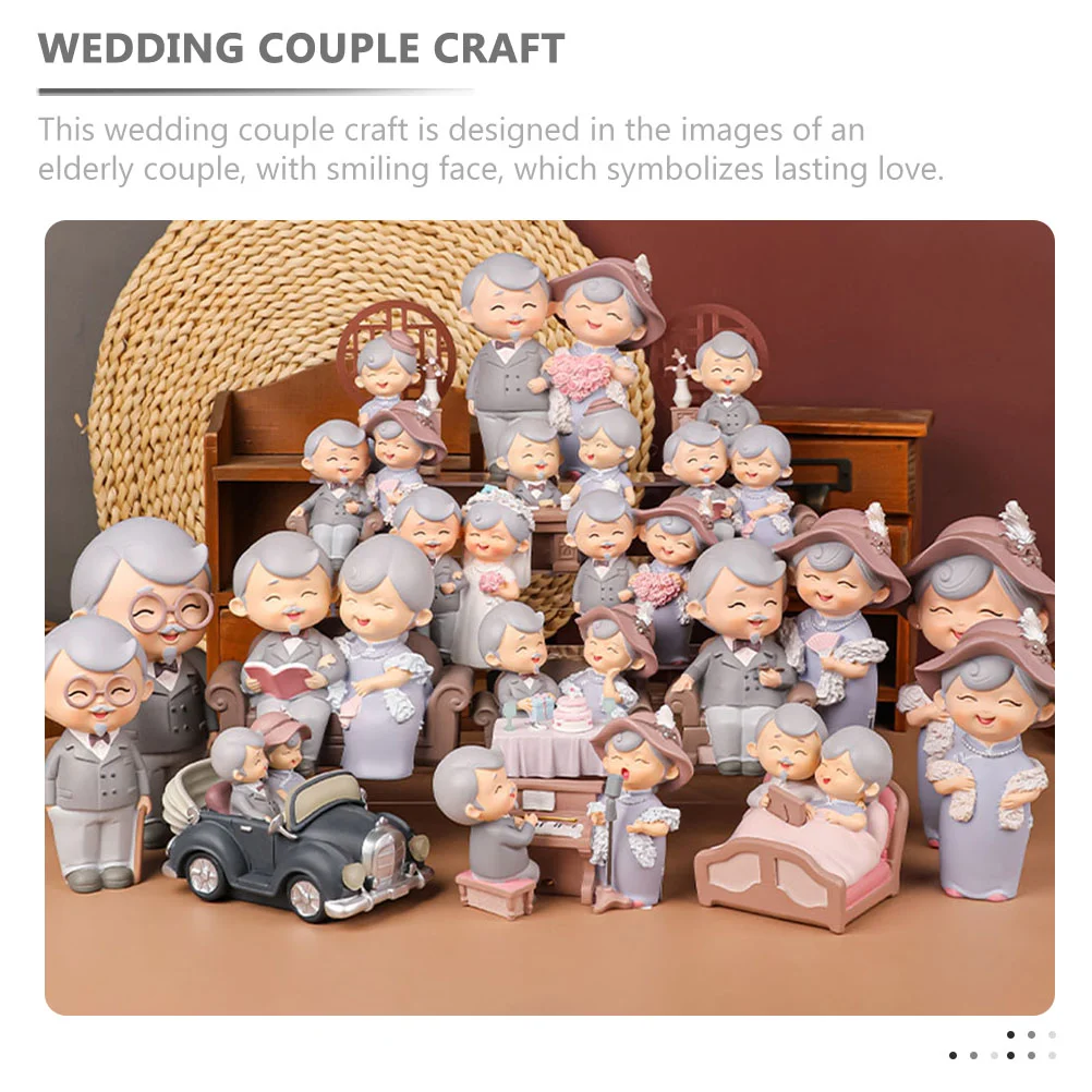 Статуя из смолы для бабушки и дедушки настольное украшение свадьбы годовщины