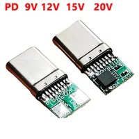 16pin type c pd2 0 pd3 0 qc to dc 9v12v 15v 20v spoof scam fast charge trigger polling detector usb c pd pcb male plug connector