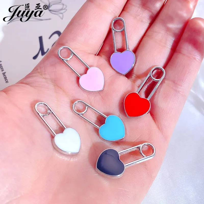 

15PCS Enamel Charms Boho Heart Lock Pendants Charms For Jewelry Making Supplies Accessories DIY Handmade Earrings Necklace Gifts