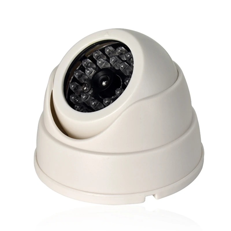 

Creative Indoor Outdoor Wireless Dummy Fake Security Camera Plastic Dome Dummy Camera With Flashing Red Led Lights