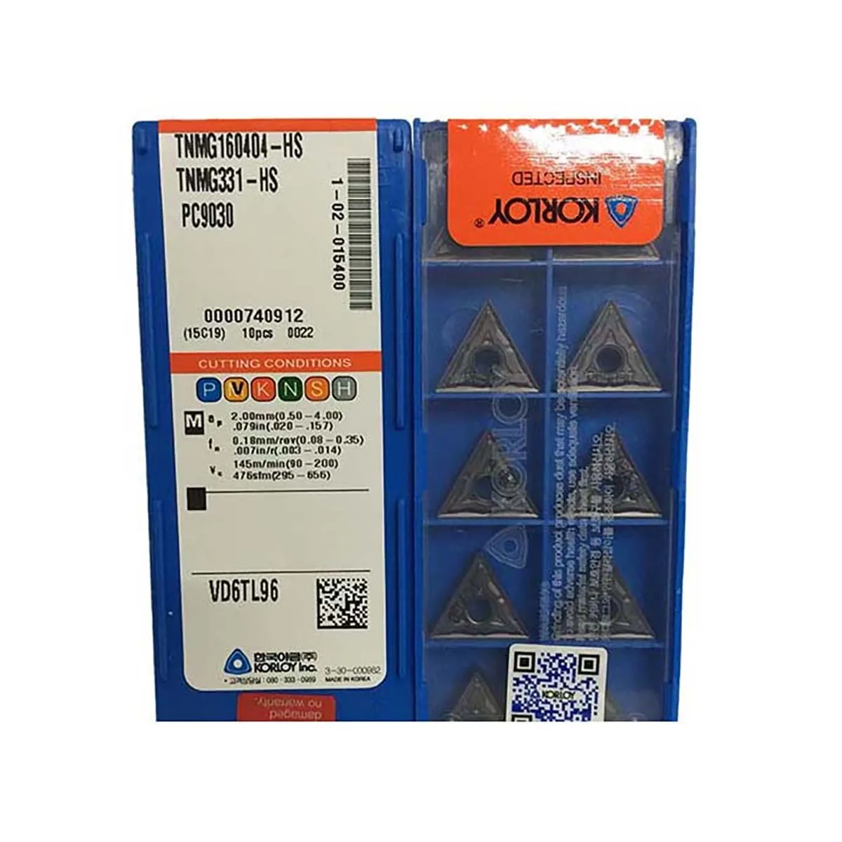 

KORLOY 100% Original TNMG TNMG16 TNMG22 TNMG160404 TNMG160408 TNMG220404 TNMG220408 HS PC5400 Medium Carbide Turning Inserts