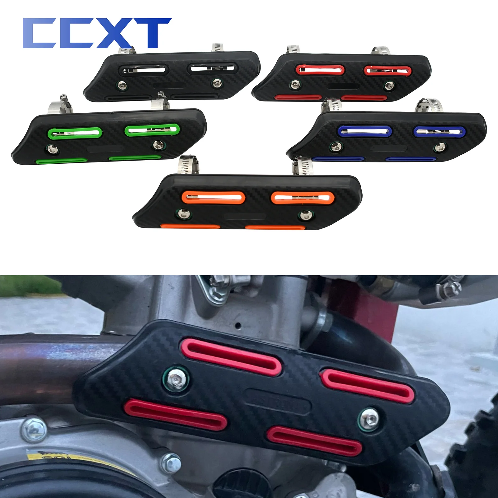 Теплозащитный экран выхлопной системы мотоцикла защитный чехол для Honda KTM Yamaha