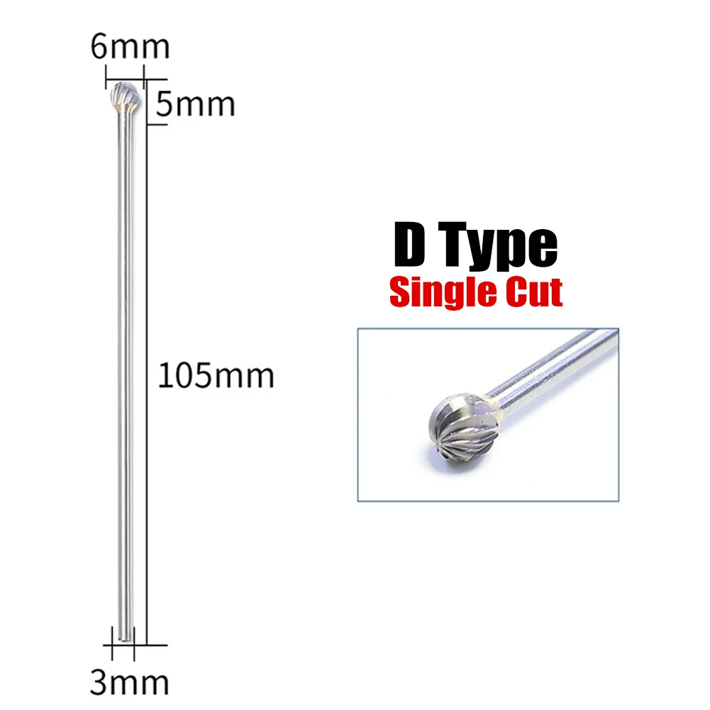 Новые борфрезы 3x6x100 мм одинарная резка карбид вольфрамовой стали гравировка