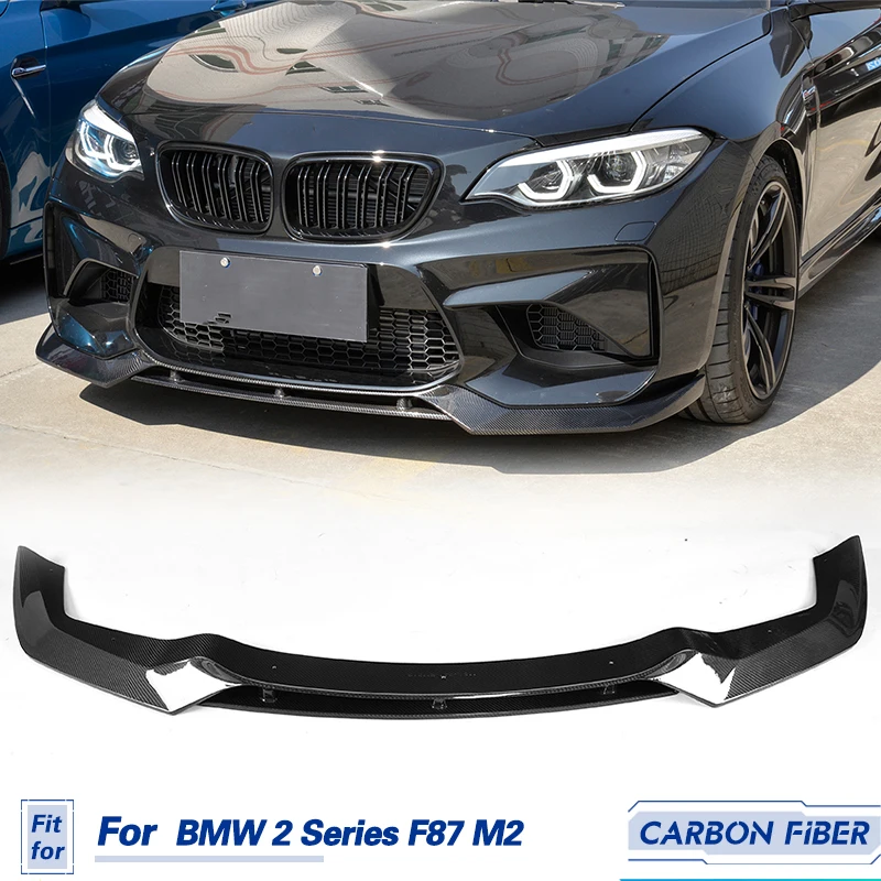 Автомобильный передний бампер спойлер из углеродного волокна для BMW F87 M2 Coupe
