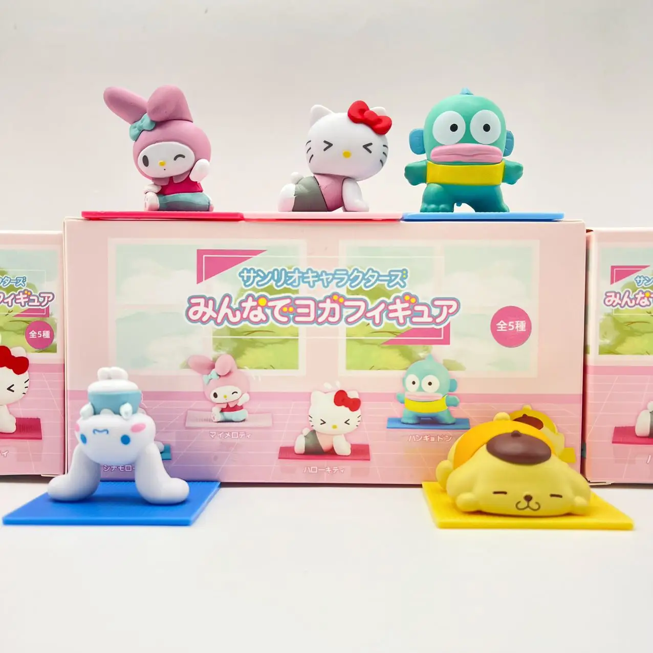 Аниме-фигурка Hello Kitty Yoga Series Blind Box Hanton ‌ Помпапурин Cinnamoroll Фигурки декор модель