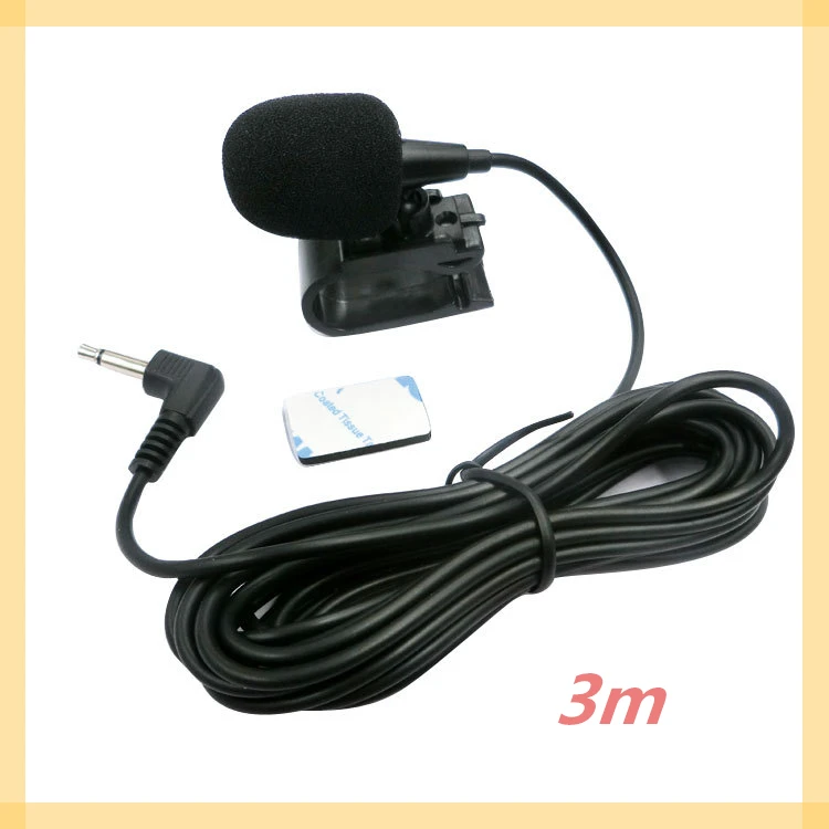 

NEW2023 Audio Microphone 3.5mm Clip Jack Plug Mic Stereo Mini Wired External Microphone For Auto DVD Radio 3m Long Professionals