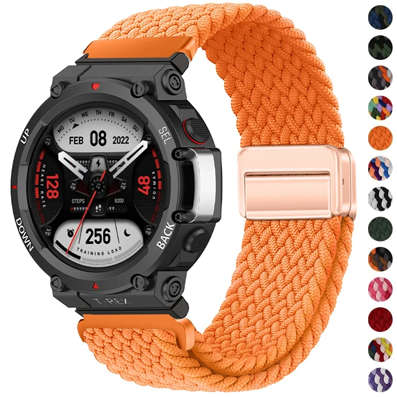 Фото Нейлоновый плетеный ремешок-петля для Huami Amazfit T-Rex 3 2, эластичный браслет для умных часов Huami Amazfit T-Rex/Pro/2Ultra Correa №1