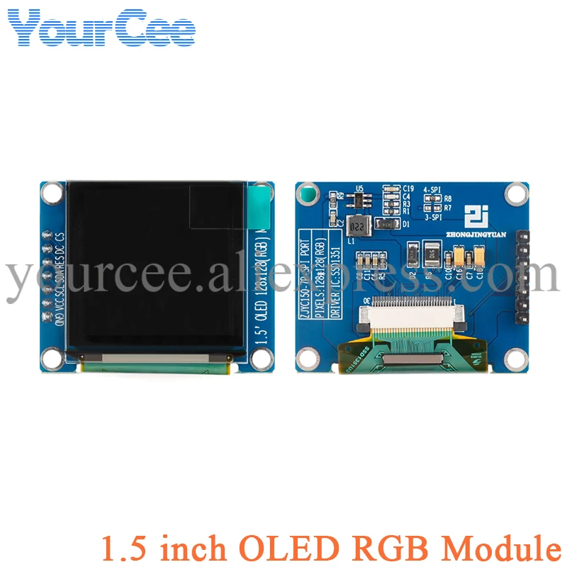

1.5 inch RGB OLED Display Module 1.5" Color LCD screen module 128x128 Resolution 128*128 SPI interface SSD1351 driver