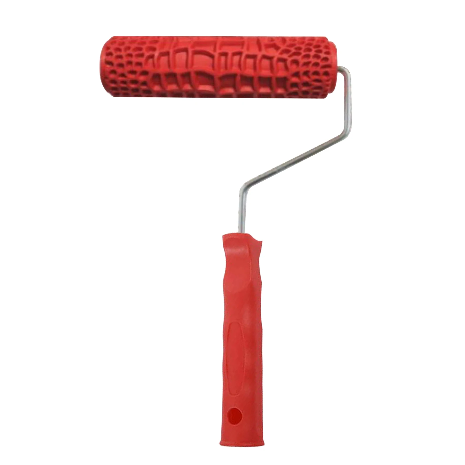 

7 Inch 3D DIY Construction Tool With Handle Practical Rubber Concave Convex Texture Embossing Roller Home Manual Wall Decoration
