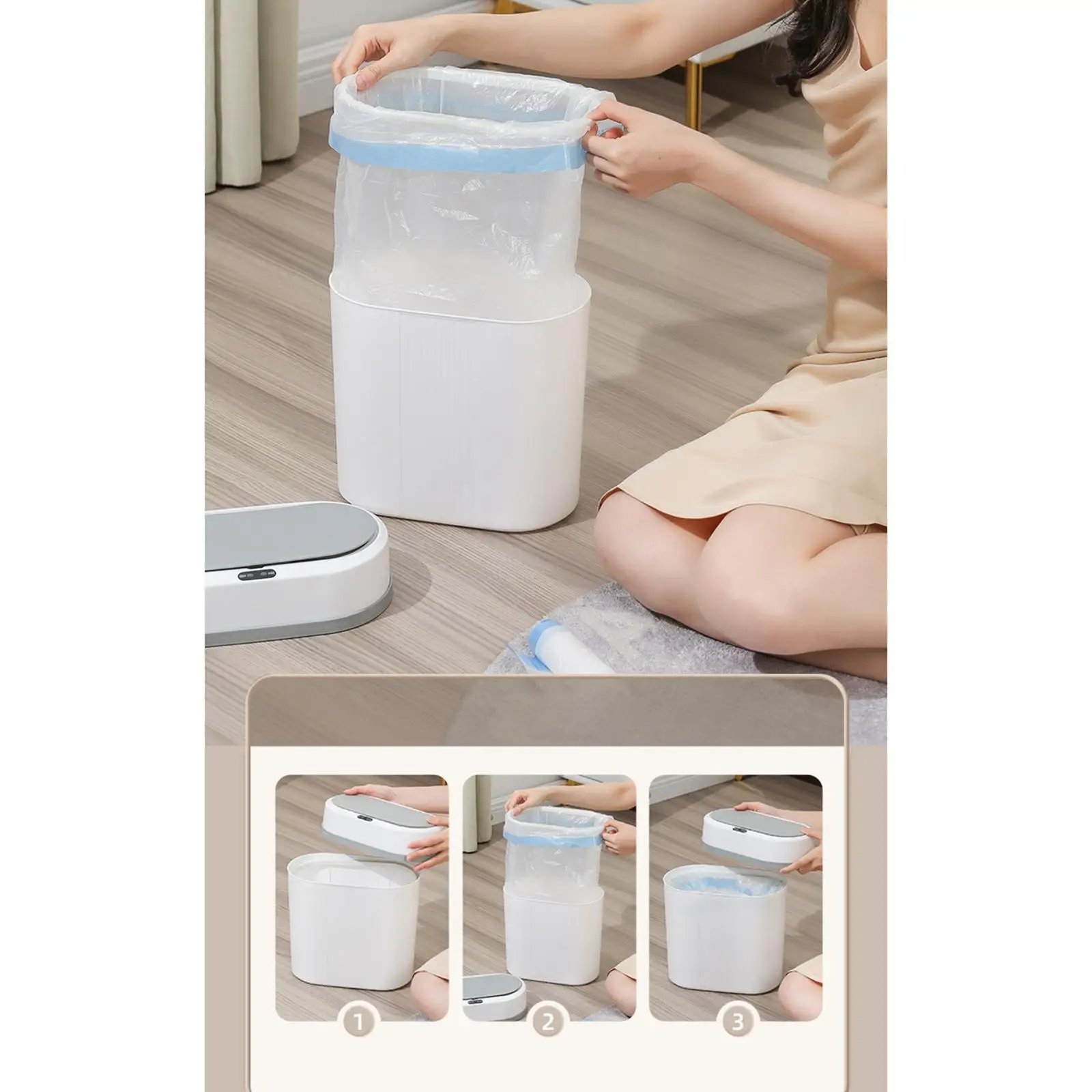 Мусорная корзина с умным датчиком узкий и бесконтактный Водонепроницаемый