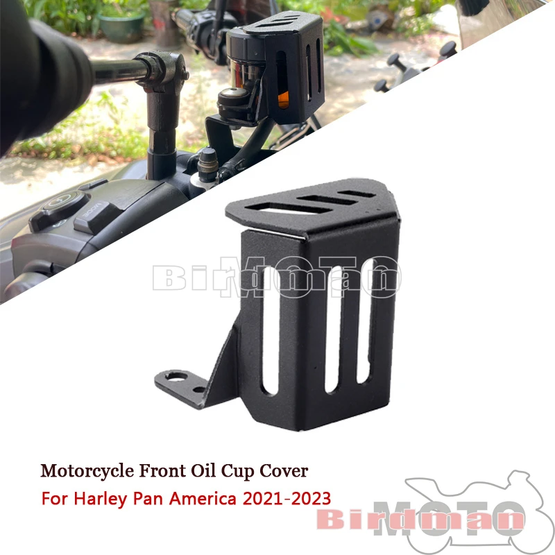 

For Harley Pan America 1250 RA1250 RA1250S 2021-2023 Aluminum Motorcycle Brake Oil Cup Front Brake Fluid Reservoir Guard Cover