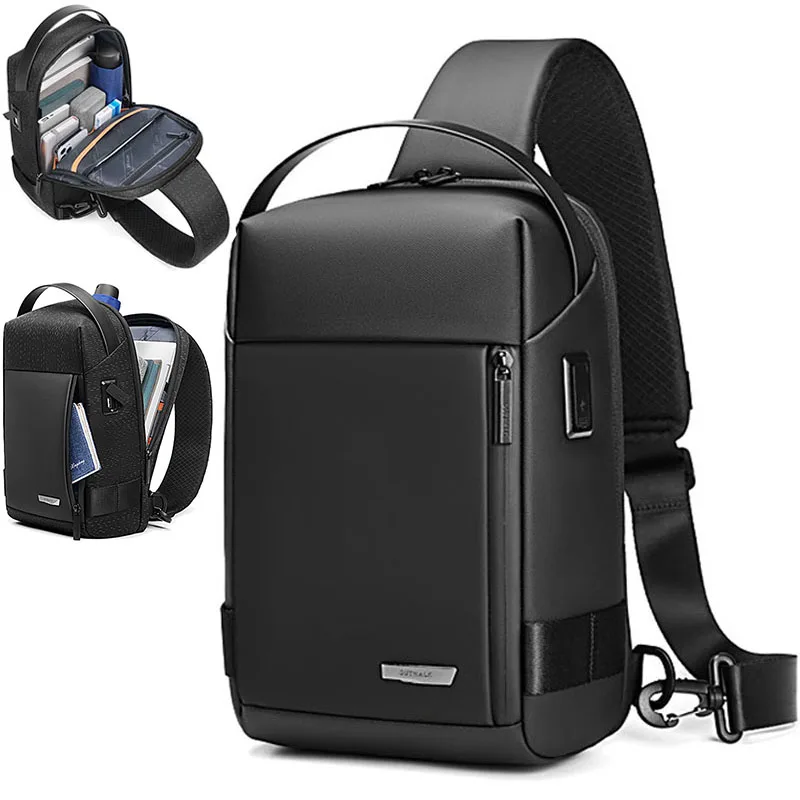 

Men Anti-theft Multifunction Shoulder Bag USB Waterproof Travel Messenger Crossbody Chest Sling Bag Pack For Male Women Female