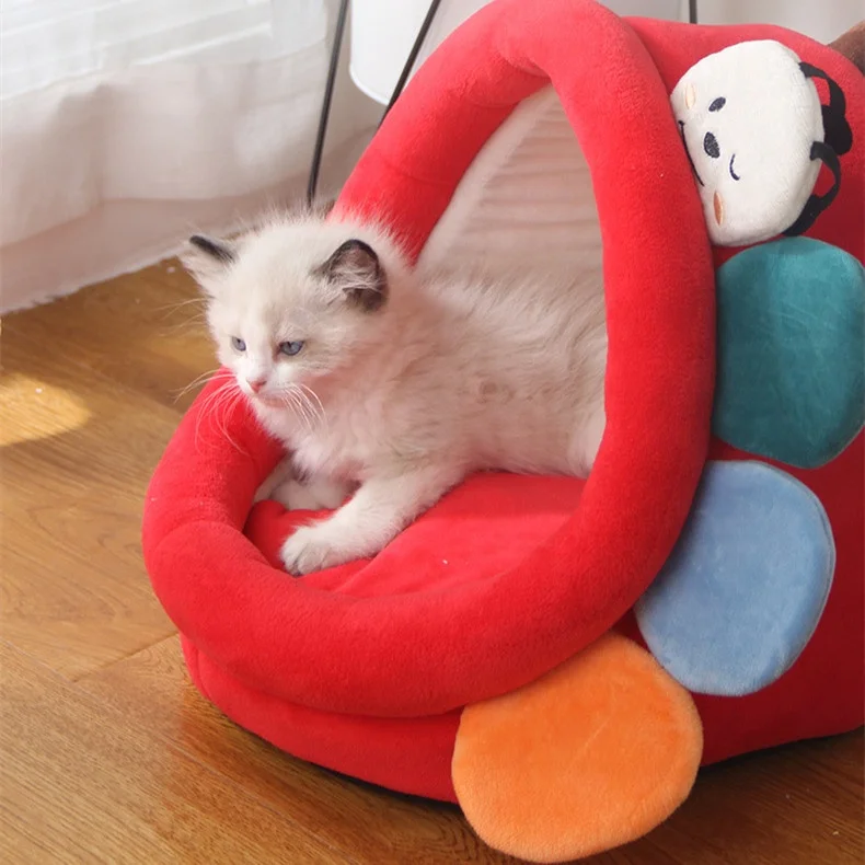 

2.5-7.5 kgs Pet Cat Small Dog Usage House Bed Semi-closed Duck Shape Memory Foam Amazon Hot Selling Pet Bed
