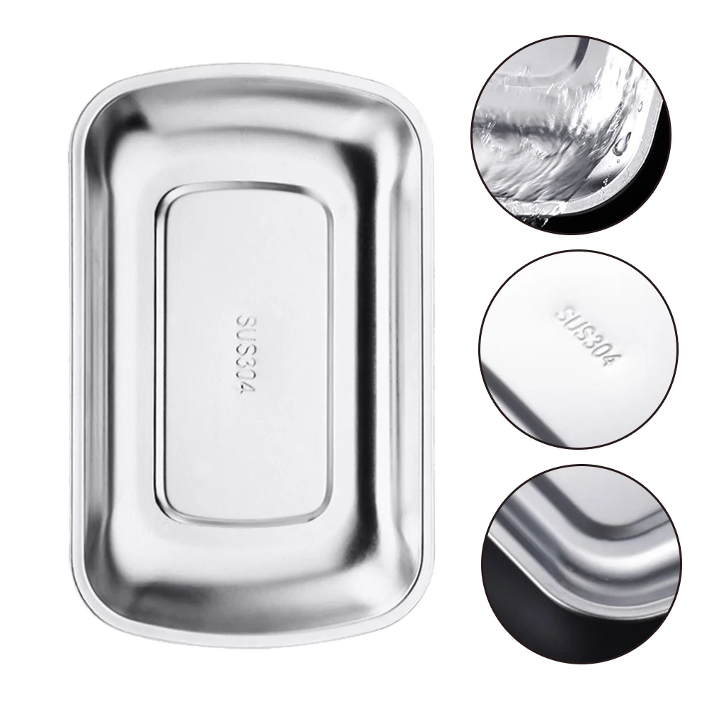 

Metal Serving Tray Dinner Dishes Storage Dish Dessert Tray Metal Cookie Dish Stainless Steel Platter