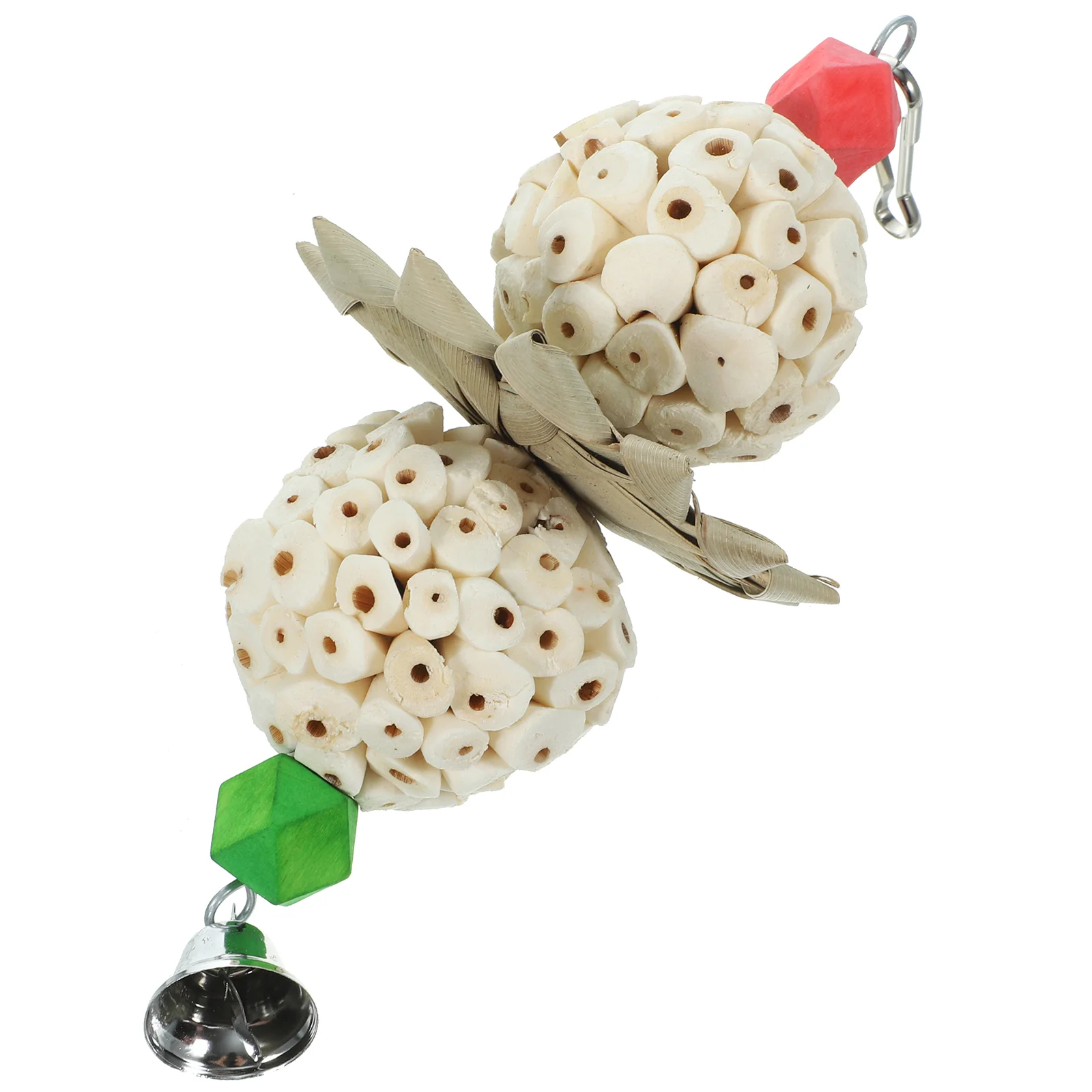 

Parrot Chew Toy Parakeet Cage Accessories Lovely Pet Bird Cockatiel Toys Hanging Funny Bite Resistant Birdcage Suspending Wood
