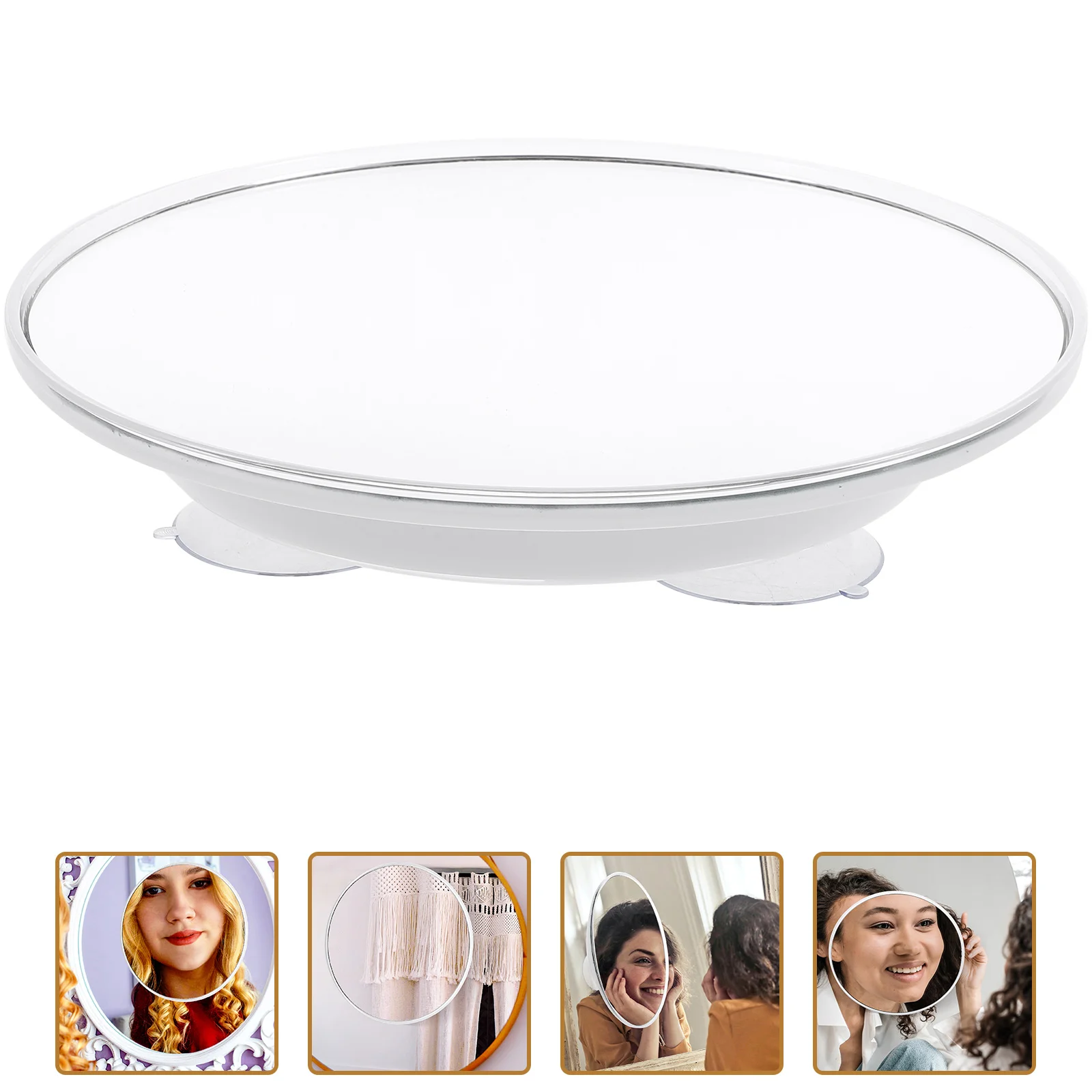 

Suction Cup Vanity Mirror Bathroom Magnifying Makeup Decor Simple Plastic Home 7X Woman Travel Vintage
