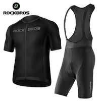 rockbros cycling jersey sets mens bicycle short sleeve cycling clothing breathable quick dry bike cycling jersey bib shorts