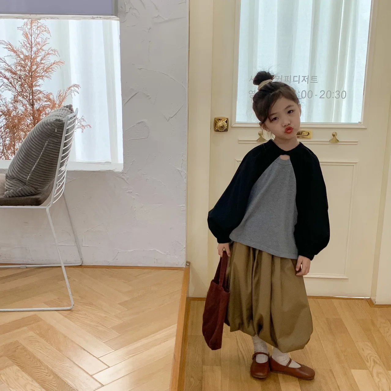 RiniLucia Baby Girls Clothing Sets Autumn Batwing Sleeve Kids Girls Clothes Cotton Shirts+Pants Outfits Children Casual Suits