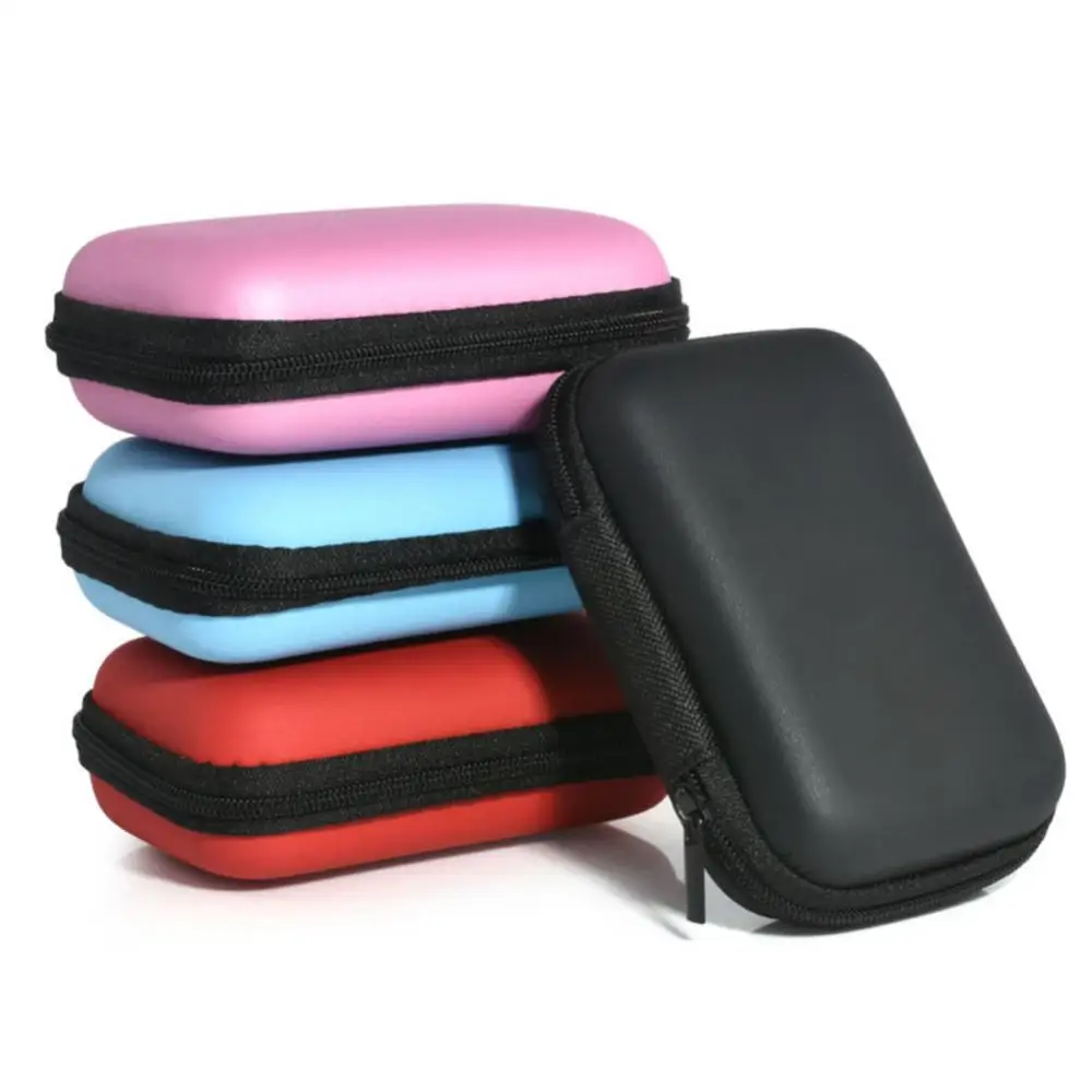 

Portable Mini Storage Case Zipper Carry Pouch Bag Box for Earphone Headphone