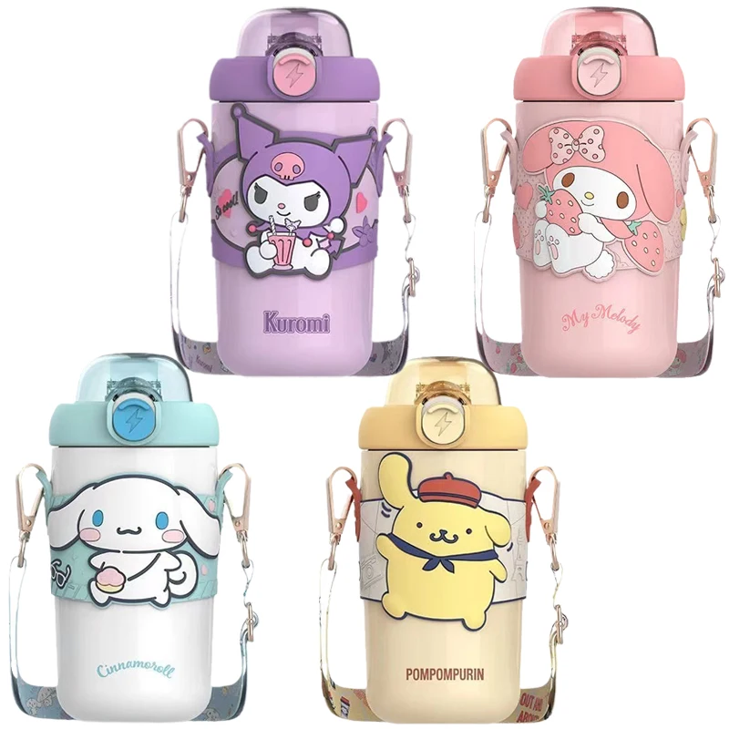 

380 мл Sanrios My Melody Cinnamoroll Purin Dog Kuromi 316 термос из нержавеющей стали Милая мультяшная аниме портативная чашка подарок