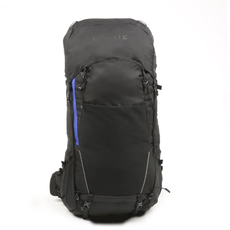 LITHIC 50 Liter Backpacking Backpack, with Reflective Accents, Black
