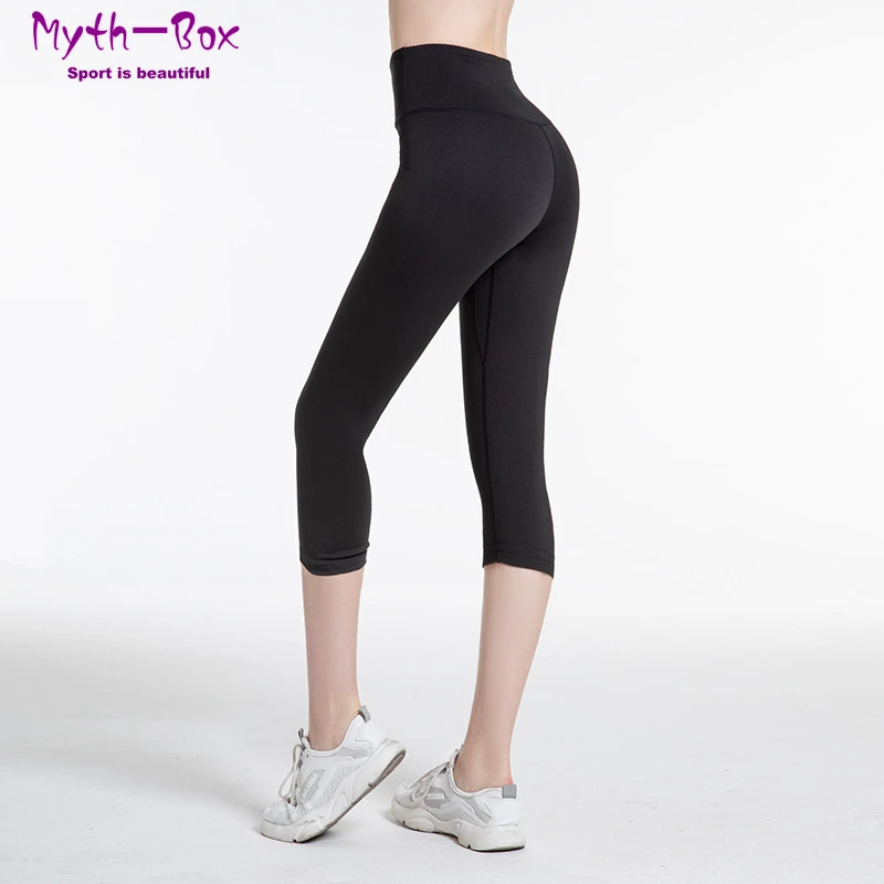 Summer Women Leggings Sport High Waist Yoga Pant Slim Elastic Running Cropped Trousers Quick Dry Gym Fitness Tights Capris Femme