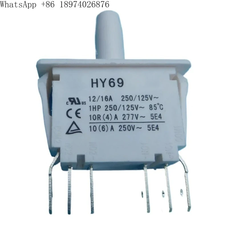 Фото 2 штуки KEDU HY69 12/16A 250/125V 1HP 6-контактная кнопка аварийной остановки, электрический промышленный кнопочный выключатель №1