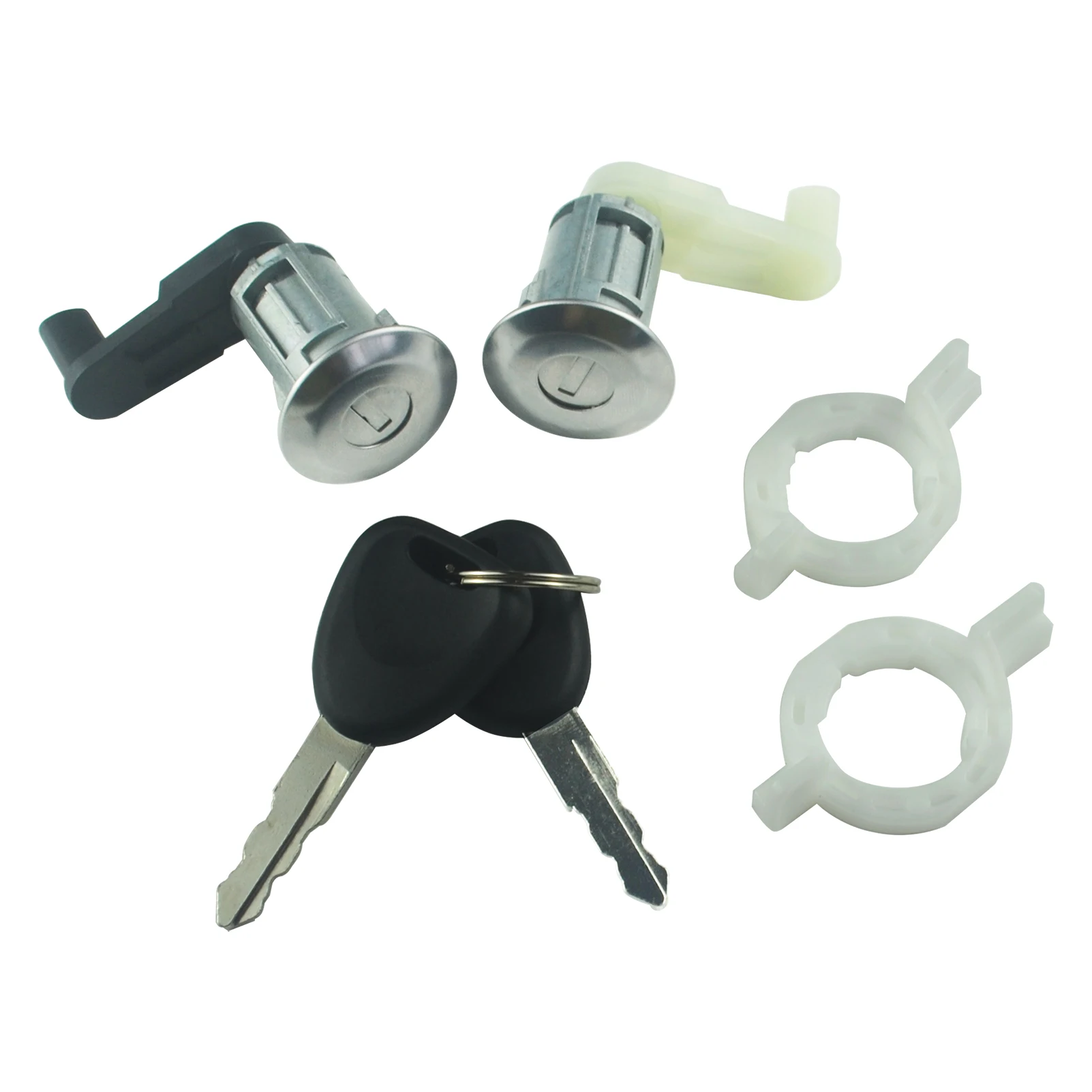 

Left+Right Car Door Lock Barrel Cylinder with 2 Key For Renault Megane Scenic Clio Thalia 7701468981 Door Lock Cylinder With Key