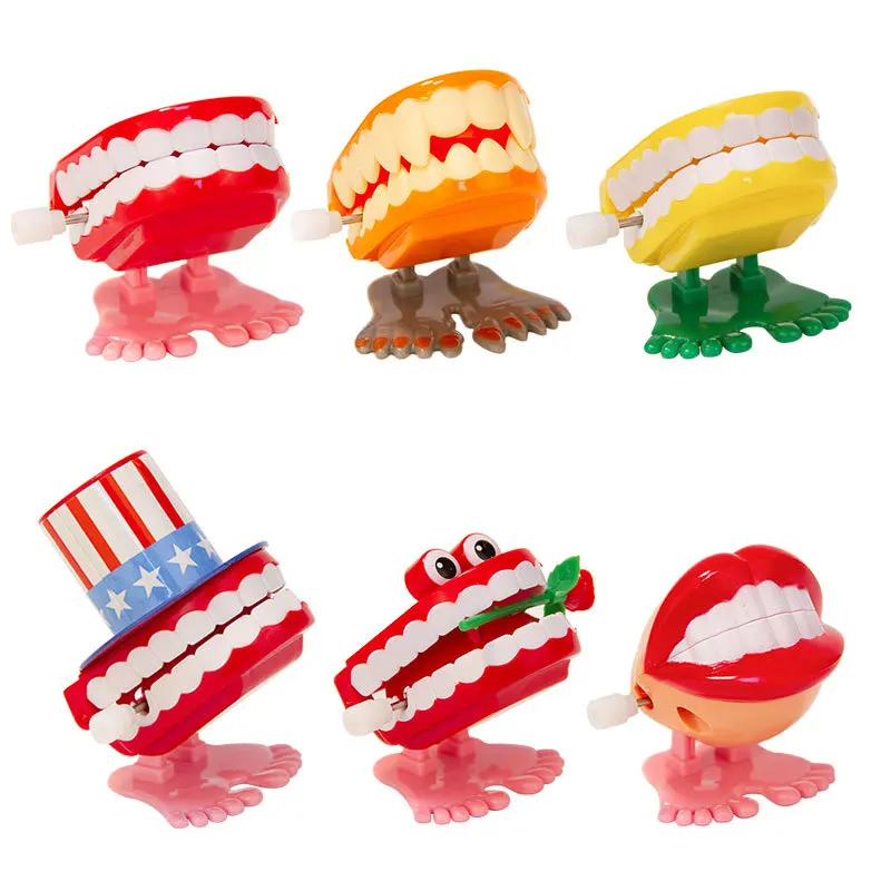 

New Kids Crazy Bouncing Teeth Clockwork Teeth Toys Funny Prank Party Props Cute Children Toys Home House Stress Relief